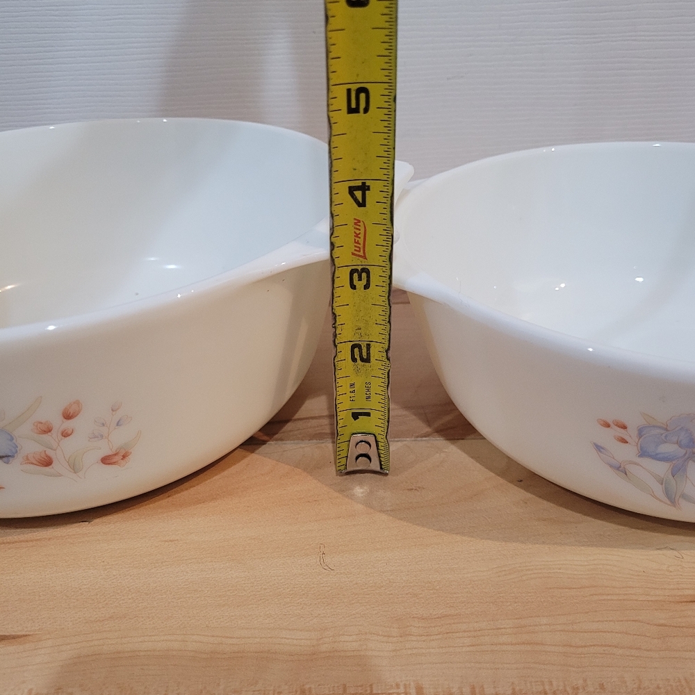 2 Vintage Blue Iris Pyrex baking dishes - Picture 4 of 7